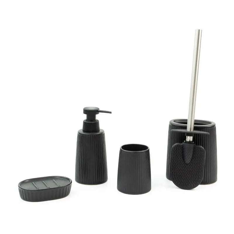 Escova sanitária silicone suporte cerâmica preto