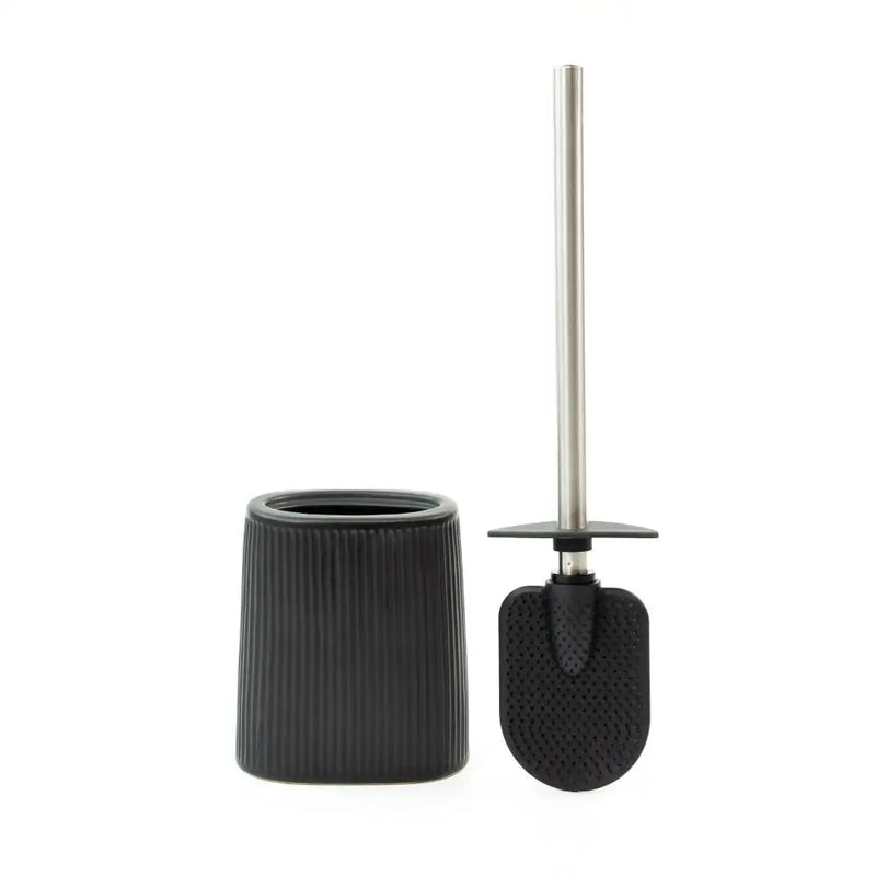 Escova sanitária silicone suporte cerâmica preto
