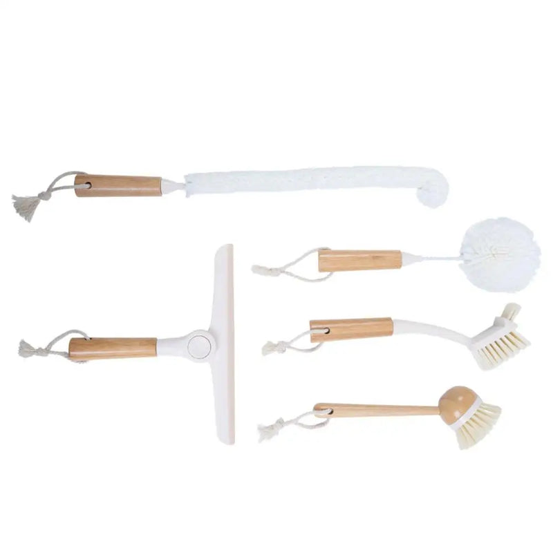 Kit 4 Escova de Limpeza E Rodo de Pia Branco