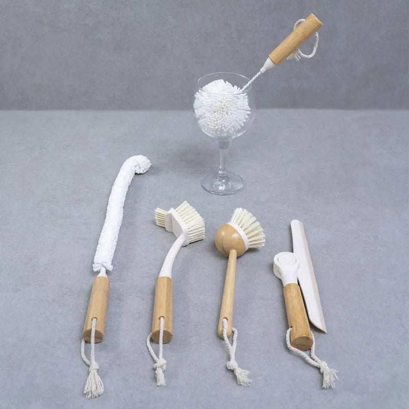 Kit 4 Escova de Limpeza E Rodo de Pia Branco